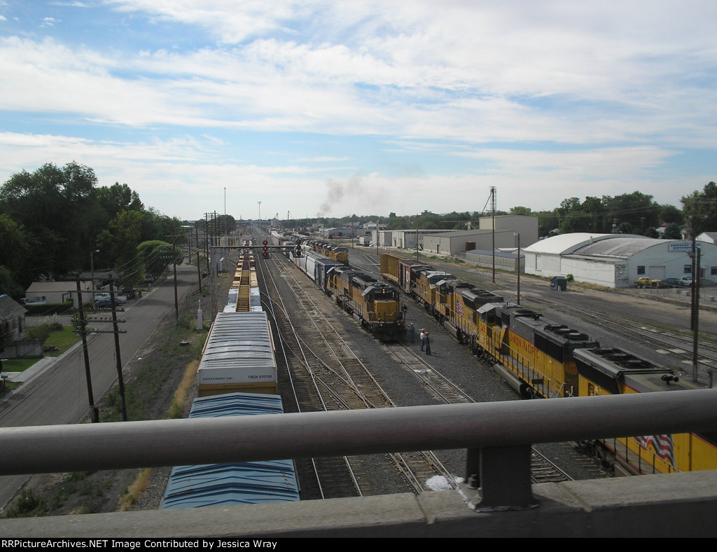 Top view - trailing behind UP 3641 is UP 2923, ex-SP 8535.